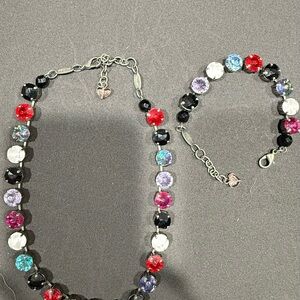 Sabika Set Elegant Multicolor Necklace and Bracelet Set